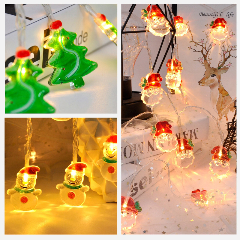 1.5m 10 Lights LED Decorative String Light - Snow Man