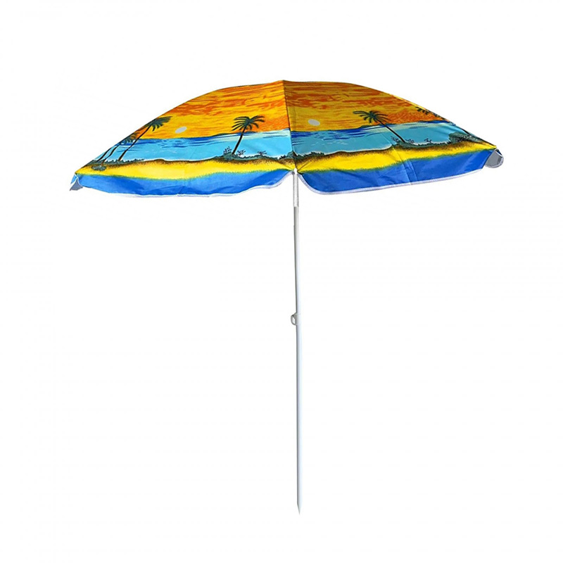 1.8m Beach Parasol Garden Parasol Sunshade for Outdoor Terrace - Palm Trees