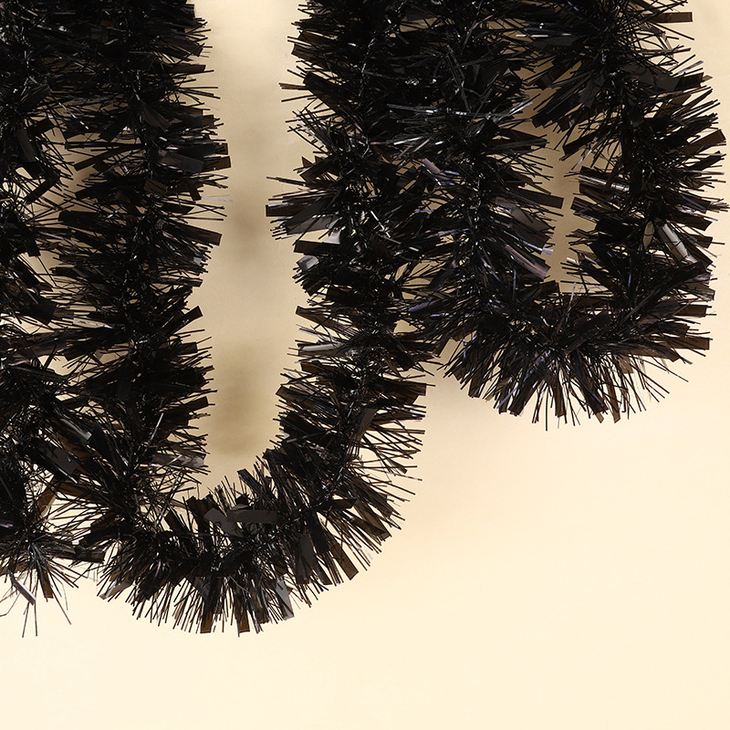 1.8M Christmas Tree Black Tinsel Garland - Assorted Colours