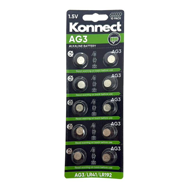 10 Pack Alkaline Batteries - 1.5v - AG3 - LR41