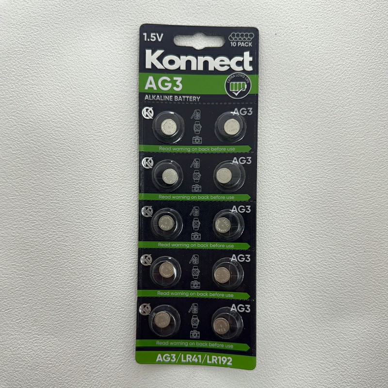 10 Pack Alkaline Batteries - 1.5v - AG3 - LR41