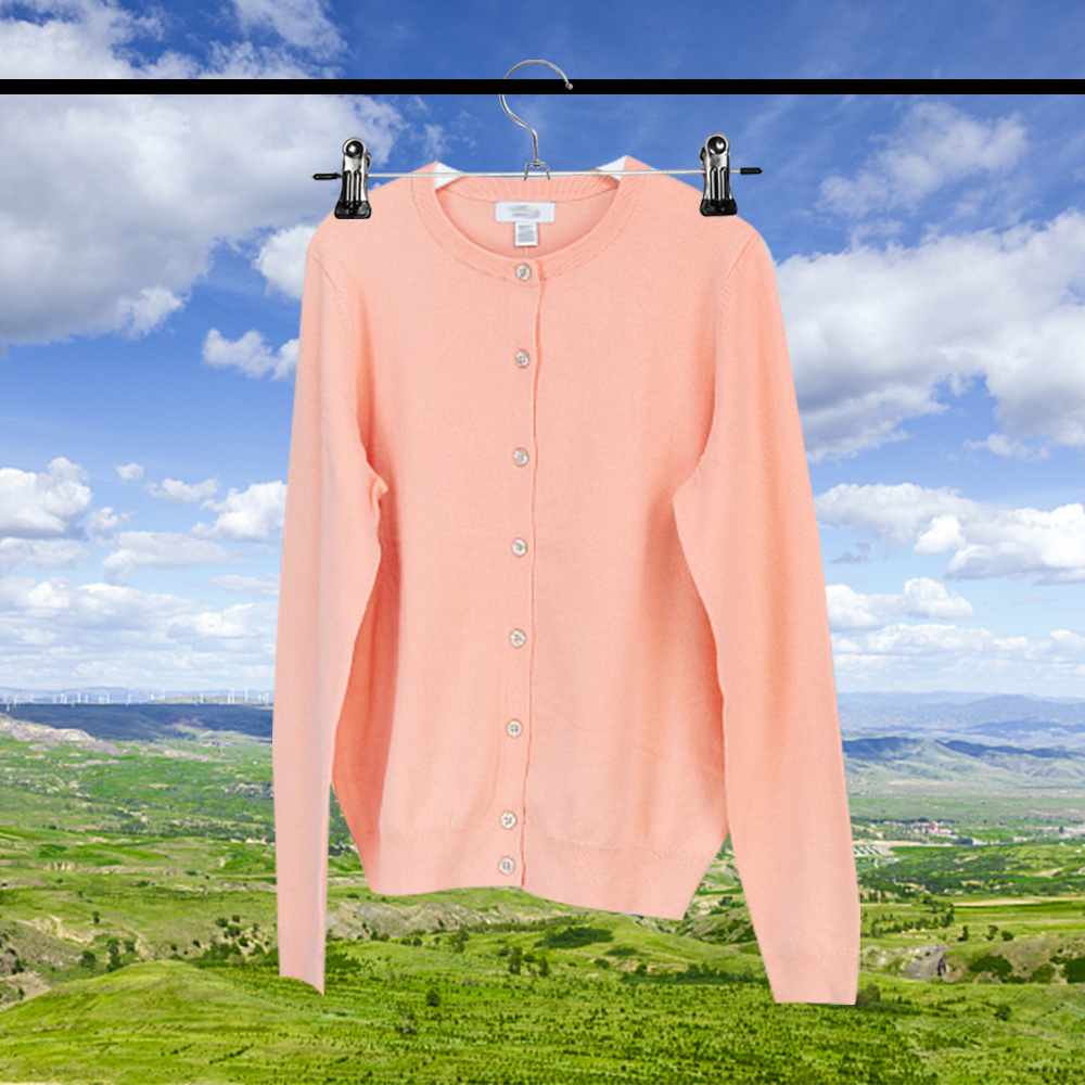 10 PCS Strong Metal Clips Hangers Clothes Coat Rack, Black