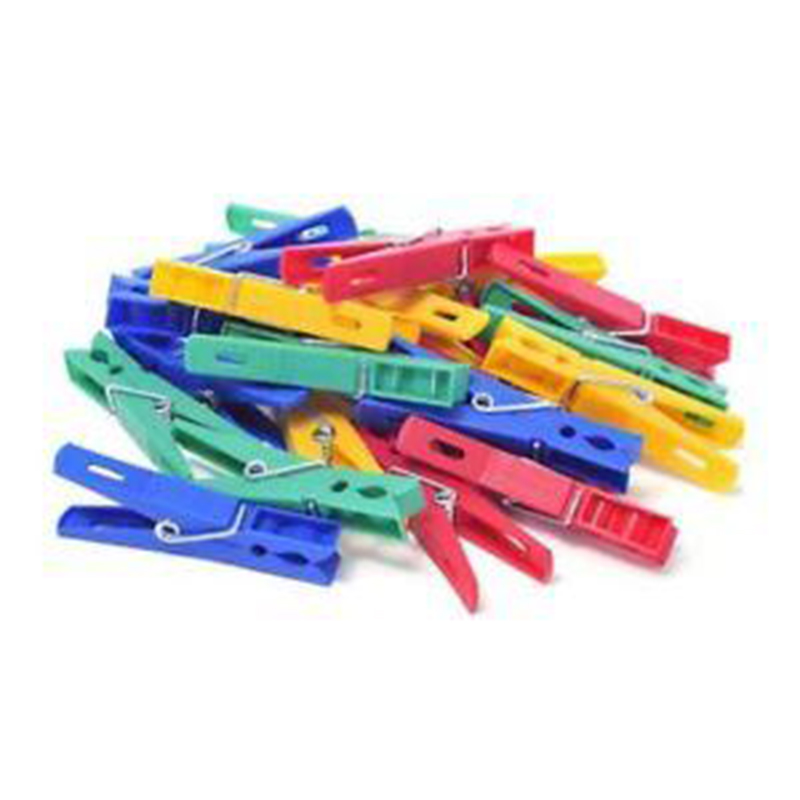 12 Pack Plastic Clothes Pegs With Rope Outdoor Washing Clothes Line Pegs