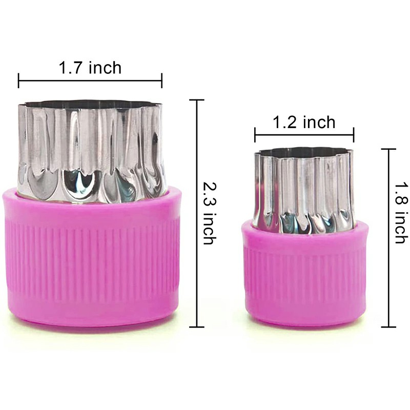 12 pcs Fruit Vegetable Cutter Cookie Stamps Mold Sets - Purple