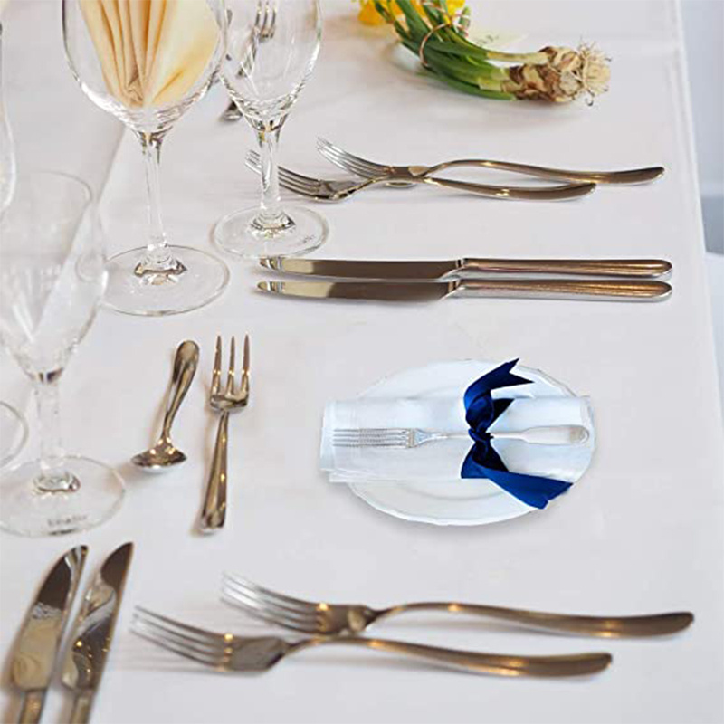 12 Pcs Men White Cotton Handkerchief 40cmx40cm for Party Tea Meeting