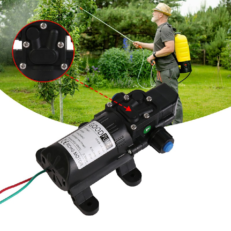 12V High Pressure Water Pump Diaphragm Self Priming 6L/Min RV Caravan