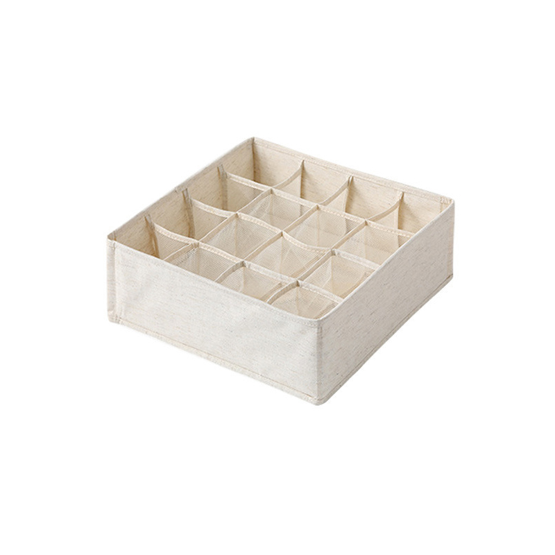 16 Cell Socks Underwear Organizer Divider Collapsible Cabinet Closet Organizer Storage Boxes for Clothes Socks Lingerie Underwear Ties