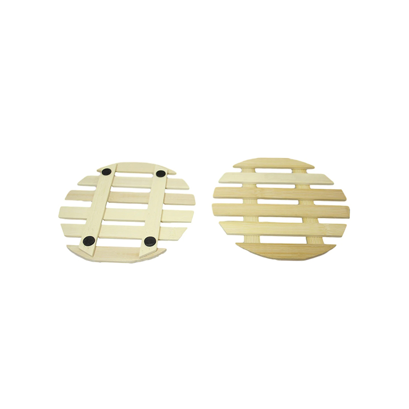 19 cm Wooden Pot Mat Trivet Pack of 2 for Hot Dishes and Pot