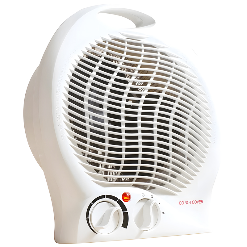 2000W Plastic Upright Fan Heater Portable Heater with Thermostat - White