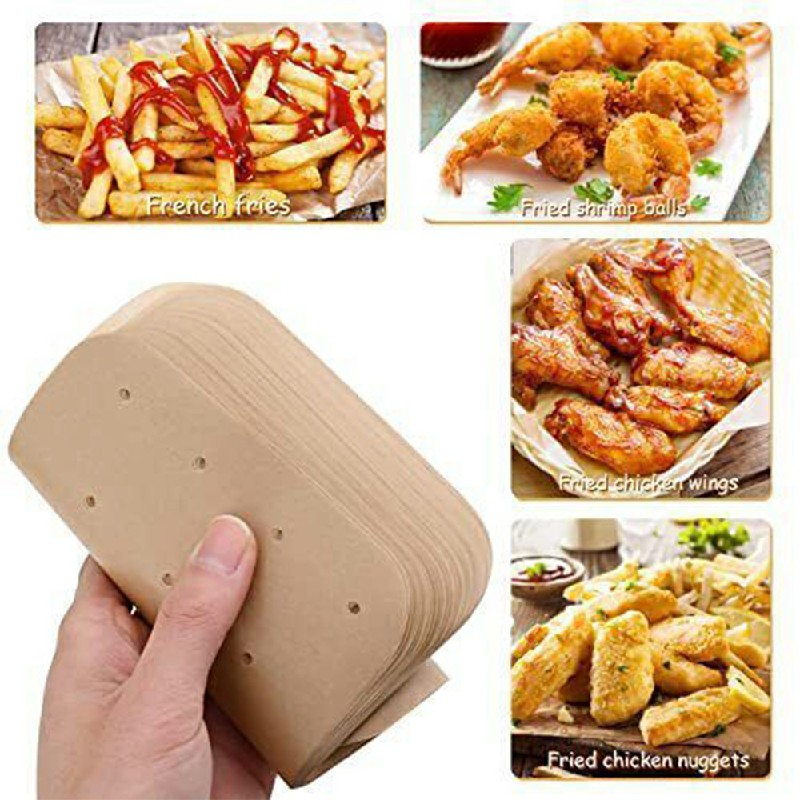200X Disposable Paper Air Fryer Liners - White