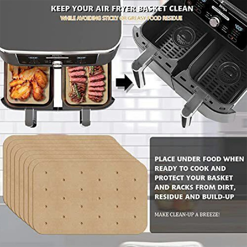 200X Disposable Paper Air Fryer Liners - White