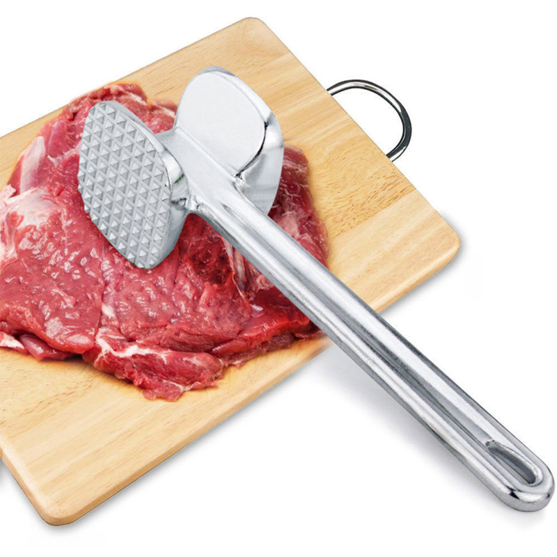 22cm Aluminium Meat Mallet Tenderiser Metal Double-Sided Hammer for Home BBQ