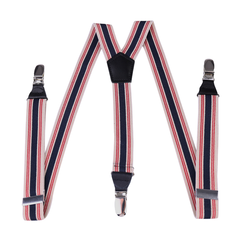 25mm Wide Heavy Duty Suspenders Adjustable Unisex Trousers - Black D20