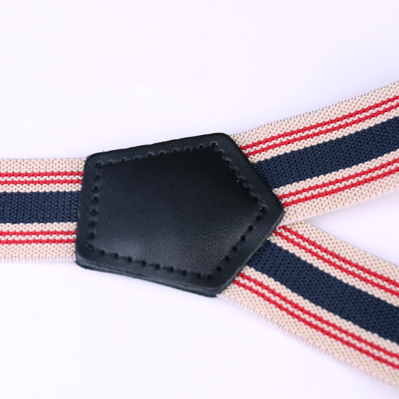 25mm Wide Heavy Duty Suspenders Adjustable Unisex Trousers - Black D20