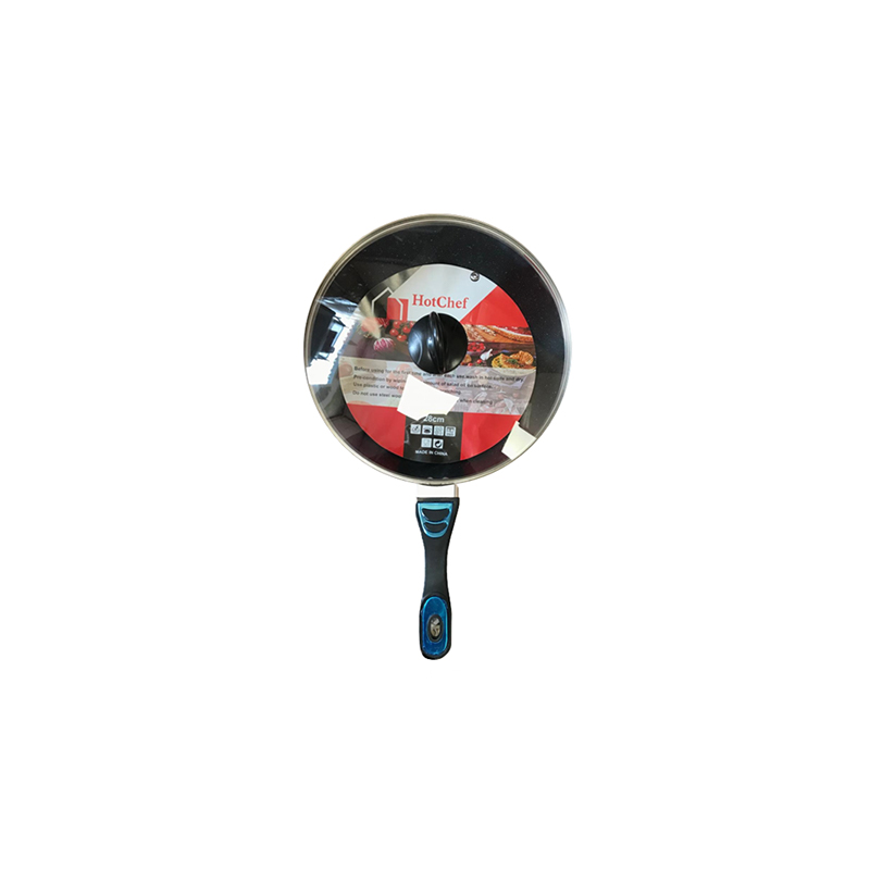 28 cm Speckled Frying Pan with Deep Base and Glass Lid  - Random Colour