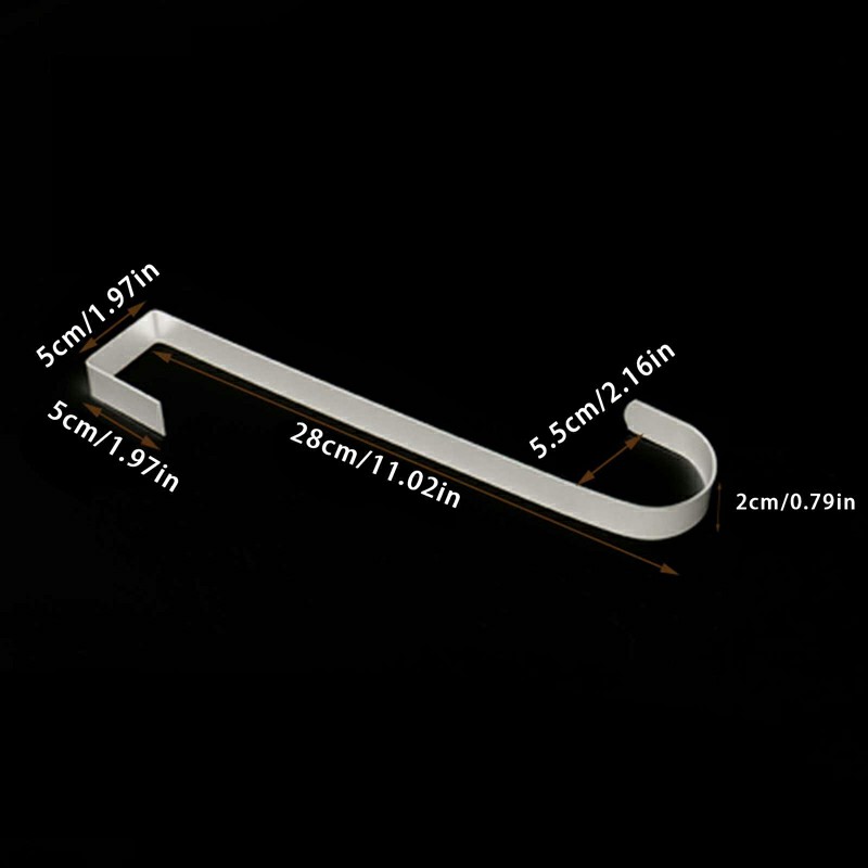 28cm Door Wreath Hanger Christmas Hook Xmas Decoration - Silver