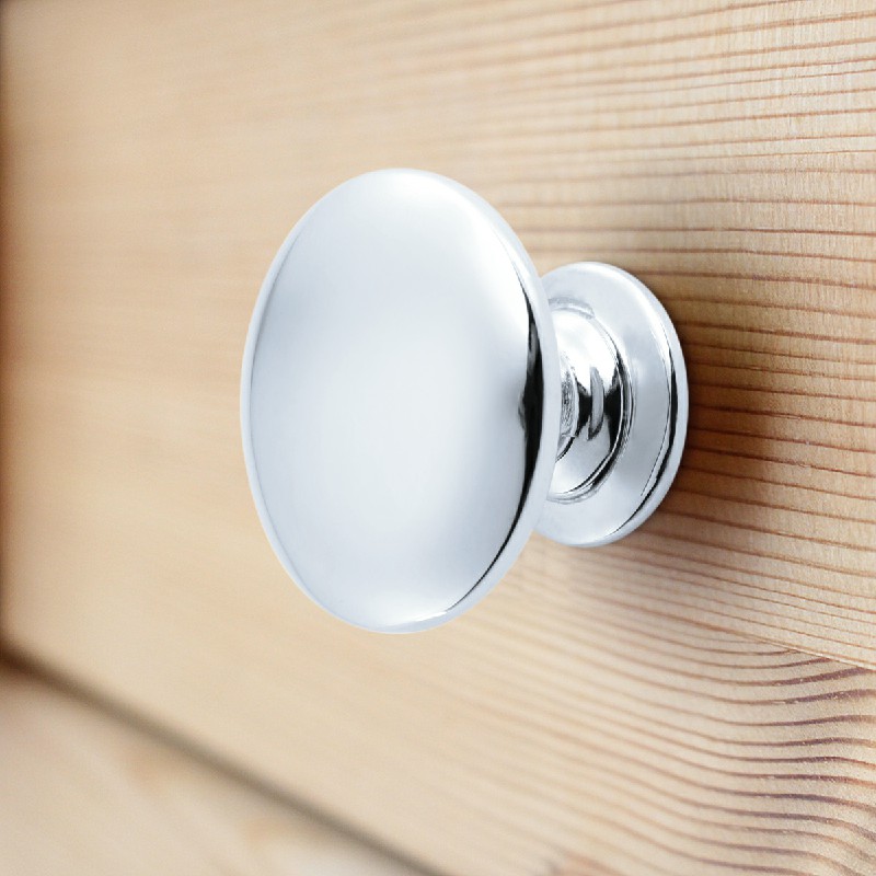 28mm Zinc Alloy Round Stainless Steel Kitchen Cabinet Knobs Drawer Handles Cupboard Knobs