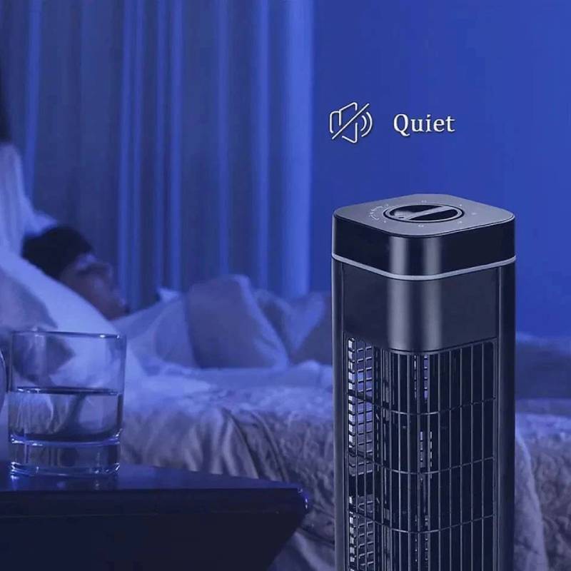 29 Inch Air Cooling Free Standing Tower Fan 3 Speed Quiet fan Black