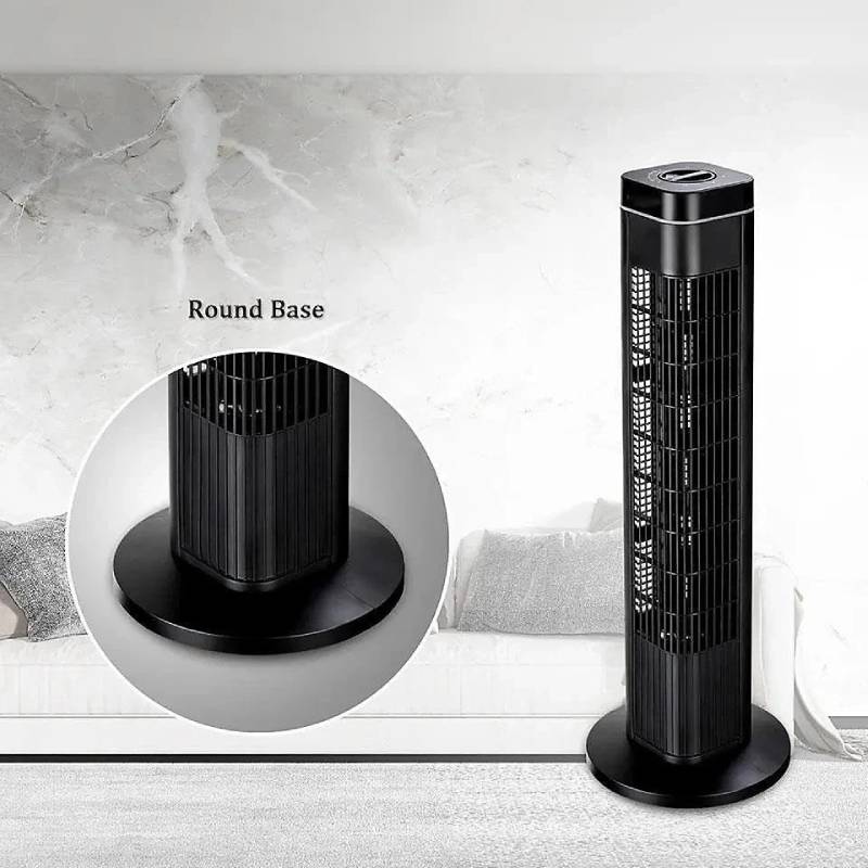 29 Inch Air Cooling Free Standing Tower Fan 3 Speed Quiet fan Black