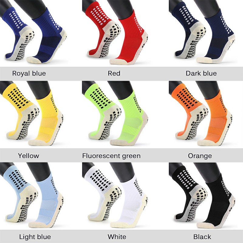 2 Pairs Men Anti Slip Football Socks Sport Socks Athletic Long Socks - Orange