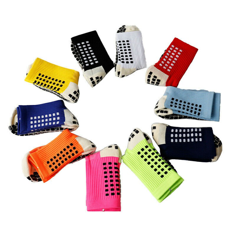 2 Pairs Men Anti Slip Football Socks Sport Socks Athletic Long Socks - Orange