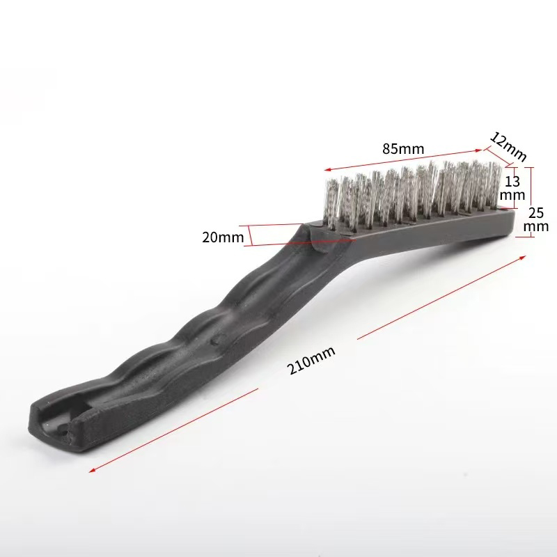 2 pcs Curved Stainless Steel Wire Brush DIY Paint Rust-Remover Tool