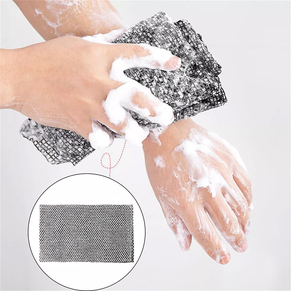 2 pcs Japanese Washcloth Exfoliating Back Scrubber Towel Washed Bath Towel for Adults