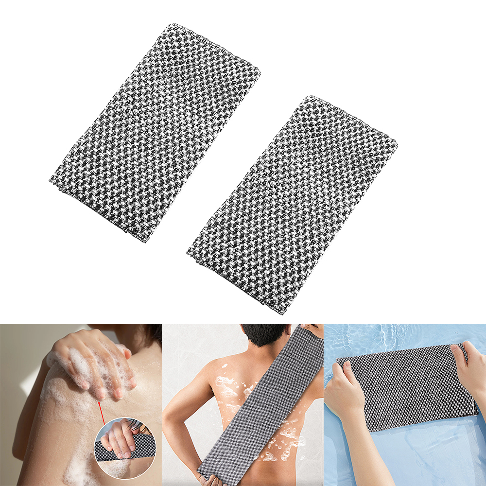 2 pcs Japanese Washcloth Exfoliating Back Scrubber Towel Washed Bath Towel for Adults