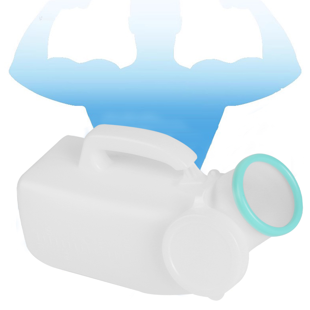 2pcs Male Urinal Bottles 1200ml Portable Spill Proof Pee Containers for Men