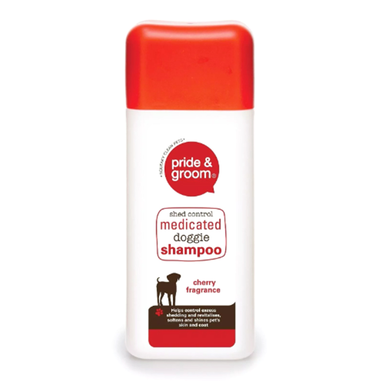 300ml Medicated Dog Shampoo Shed Control Puppy Shampoo - Cherry Fragranced