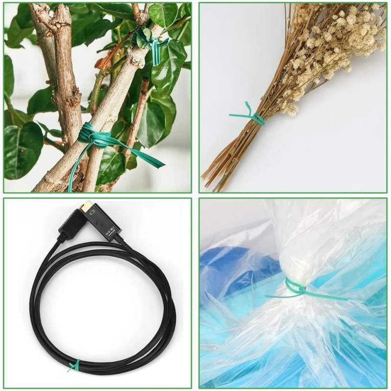 30m Green Twist Tie Plastic Coated Garden Wire with Cutter