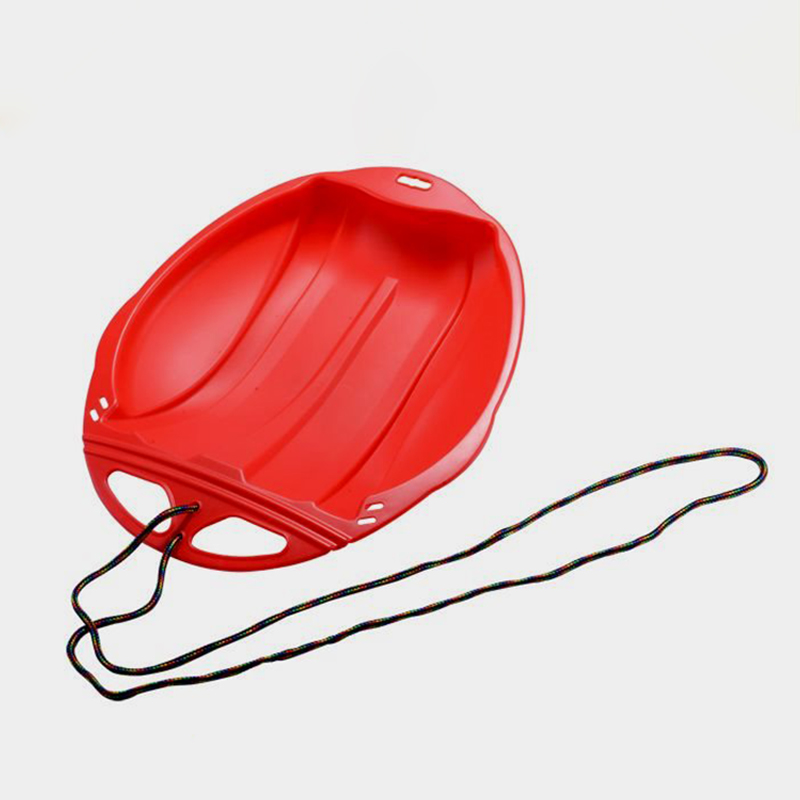 3FT Red Snow Sledge Sleigh Wider Thicker Plastic Sled Christmas Winter Toy
