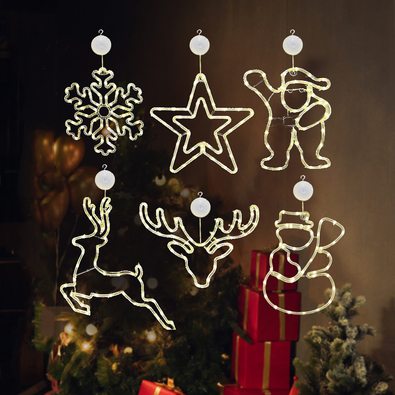 40cm Christmas Assorted Colours Lights Hanging Plastic Light Up Indoor Window Decoration Star Design for Christmas Festival