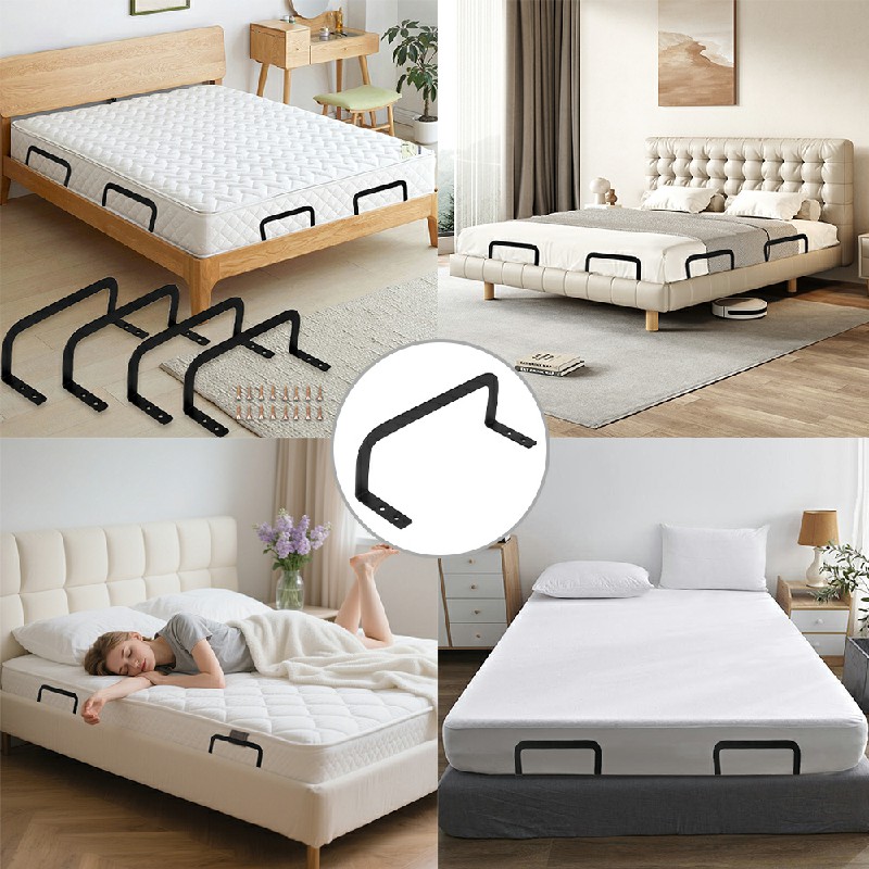 4Pcs Non Slip Mattress Retainer Holder Bracket Guard Mattress Retainer Bar Slip