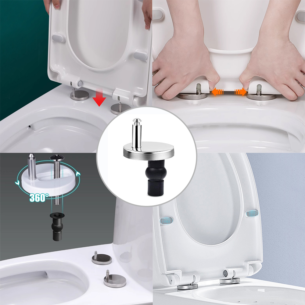 4pcs Quality Top Fix WC Toilet Seat Hinge Fittings Quick Release Hinges