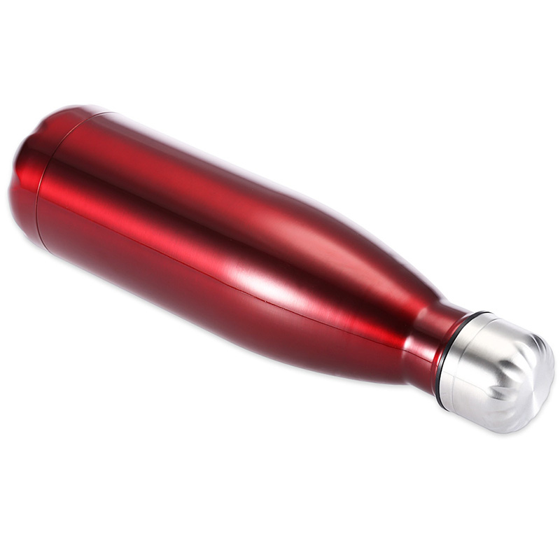 500ML Stainless Thermos Cola Shaped Double Wall Vacuum Water Bottle Flask - Glossy Red