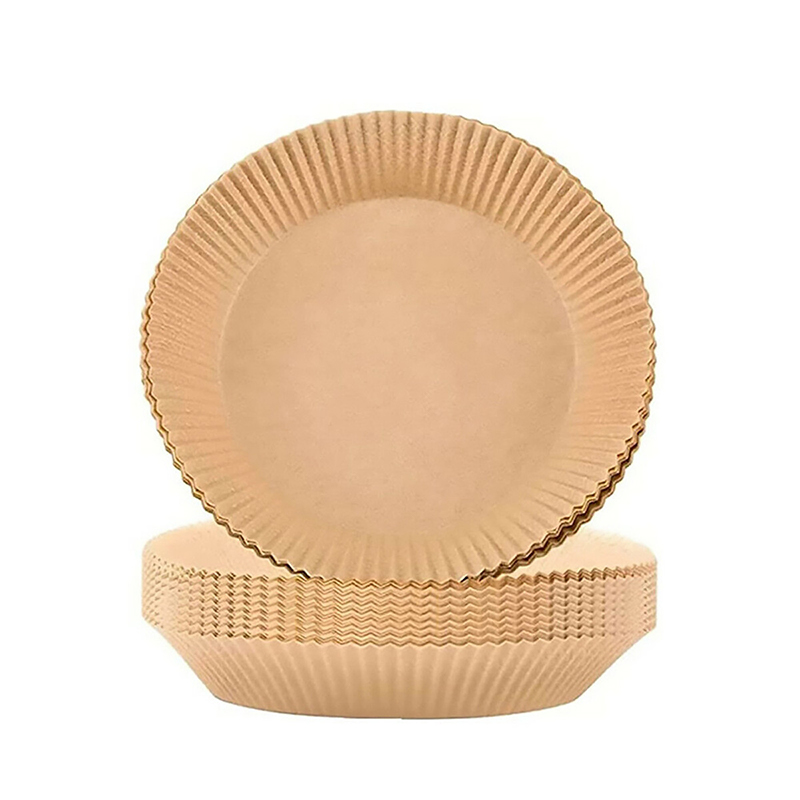 50pcs Kitchen Baking Brown Air Fryer Paper Liners - Round 200 mm