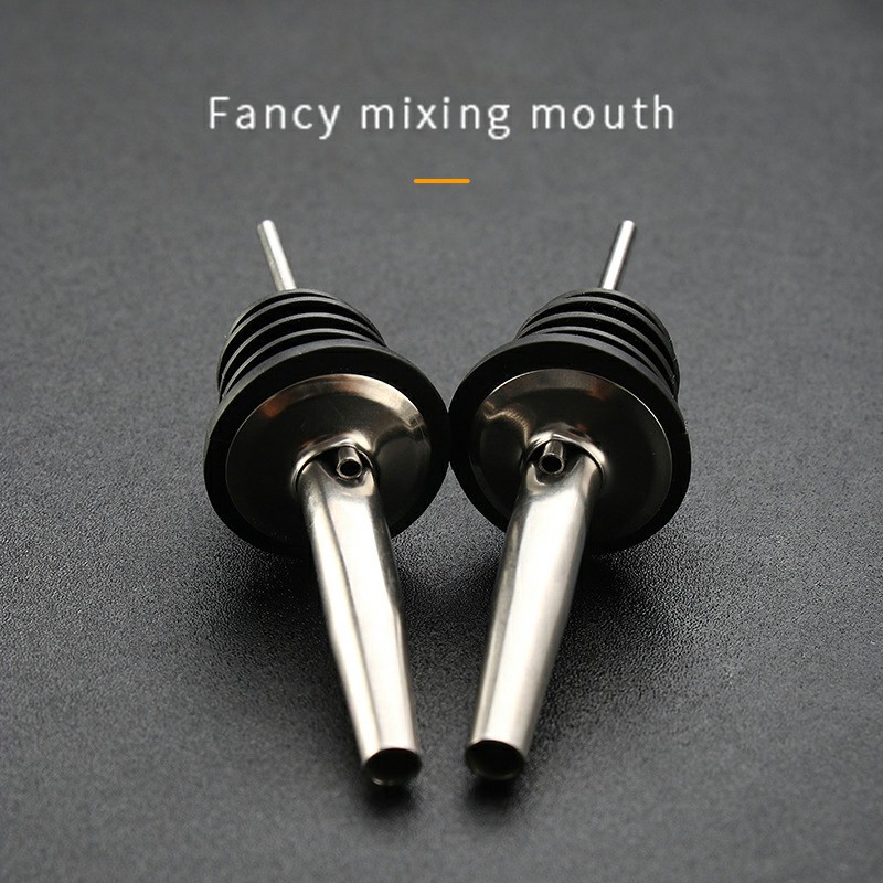 5 pcs Stainless Steel Liquor Spirit Pourer Free Flow Spout Stopper