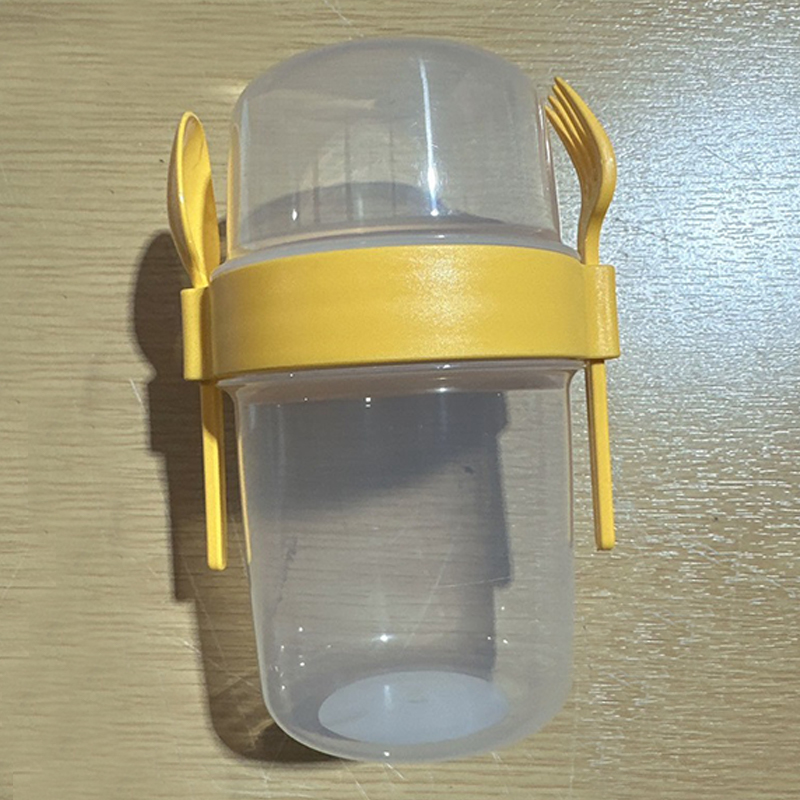 650ml Muesli Container Reusable Yogurt Pot Oatmeal Jar - Random Colour