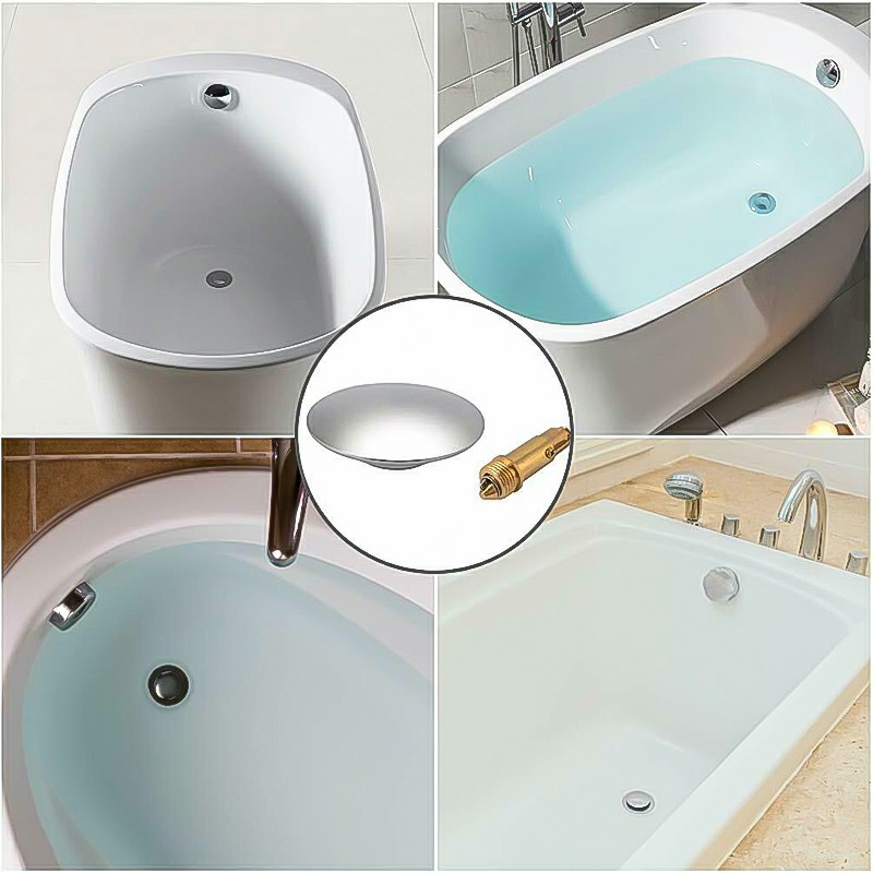 66mm Chrome Basin Waste Bathroom Sink Push Button Click