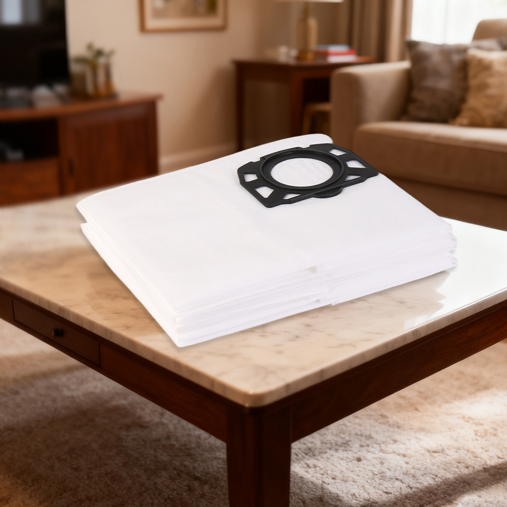 6 Pack Fleece Fabric Dust Bags Compatible with Karcher WD4 Wet Dry Vacuums