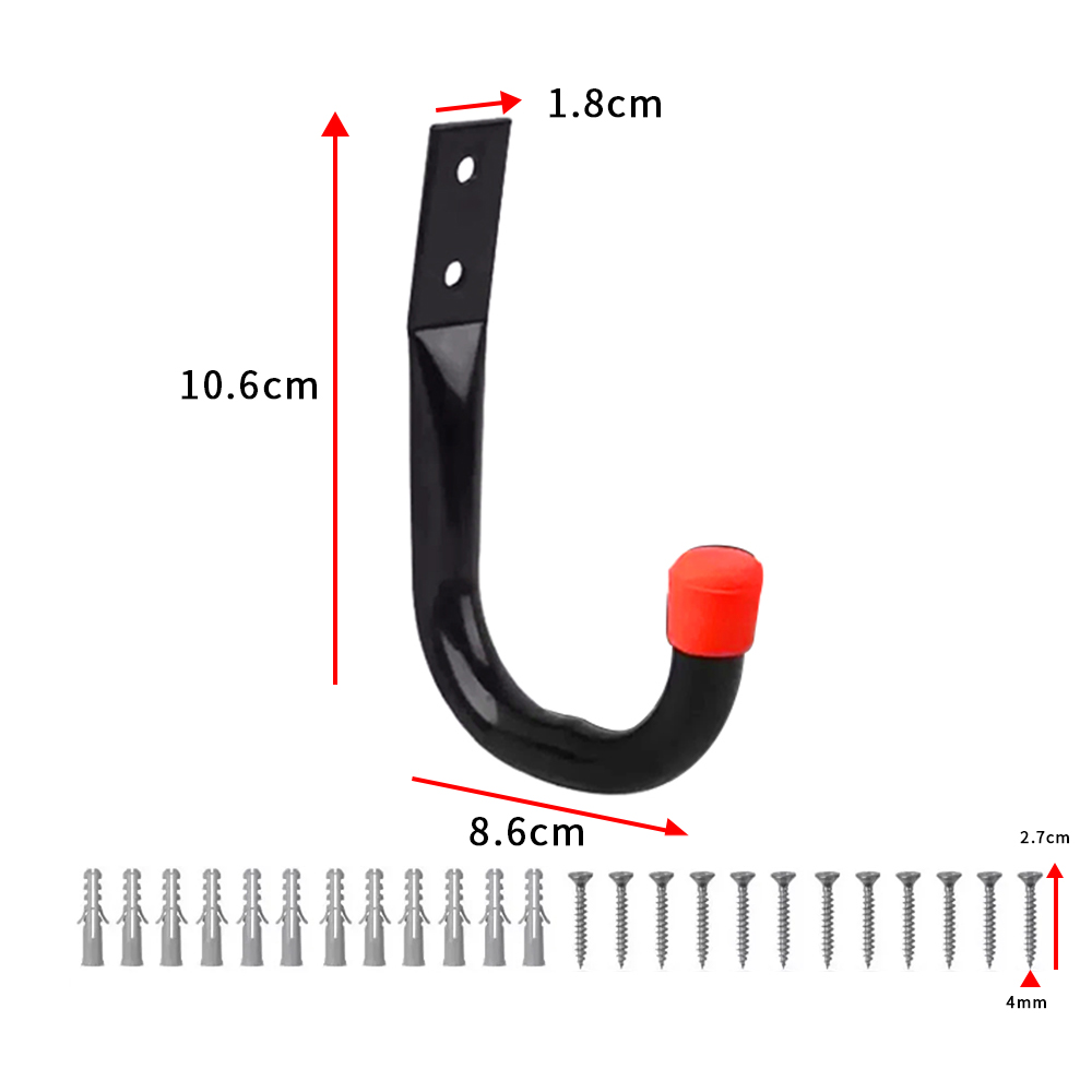 6Pcs Garage Heavy Duty Hooks Organizer Wall Mount Hanging Storage Utility Hangers