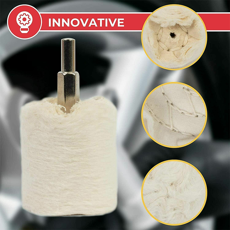 6pcs Polishing Wheel Drill Pads Set Buffing Mop Car Attachment