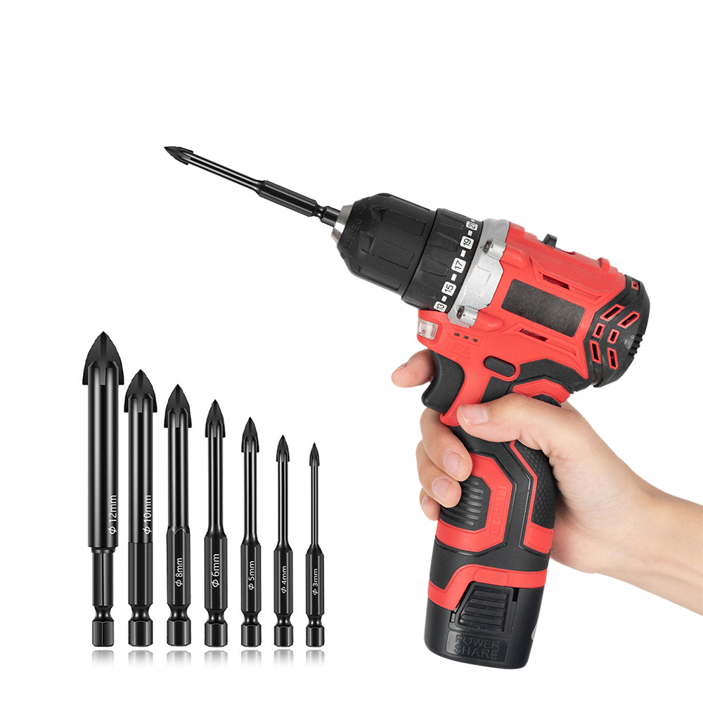 7Pcs Dry Diamond Drill Bits Set for Granite Tile Glass Marble Ceramic