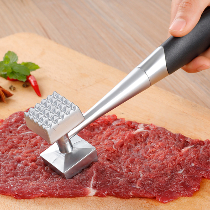 8.2in Metal Two Sided Meat Hammer Tenderiser for Tenderizing Steak Beef Poultry BBQ 21cm