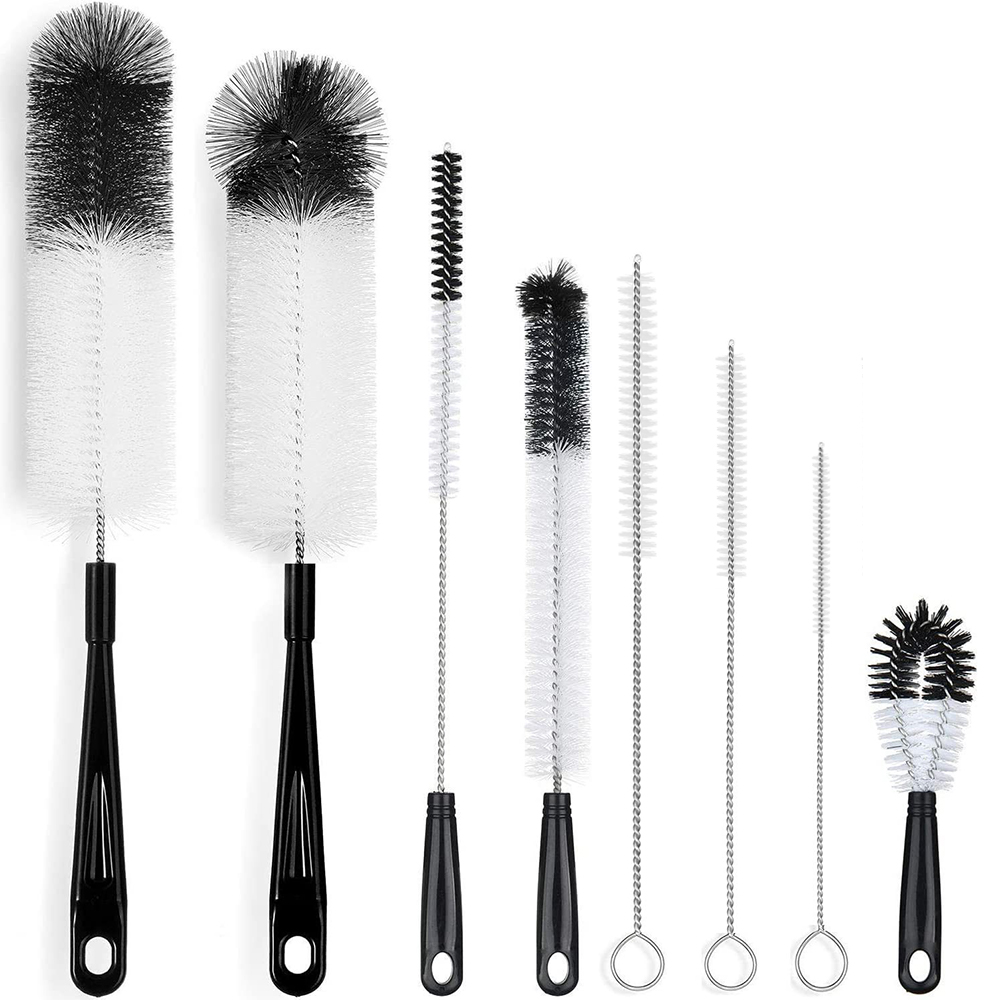 8 Pack Bottle Cleaning Brush Set Long Handle Bottle Cleaner with Kettle Lid Brush Straw Brush