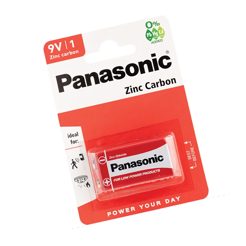 9V Battery Zinc Carbon 6F22 6LR61 MN1604 Battery