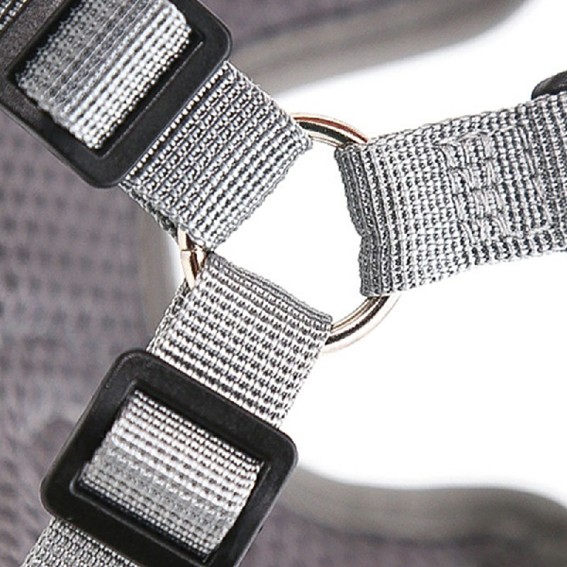 Adjustable and Breathable Dog Pet Harness Vest Padded Safety Puppy Leash Set - Red L