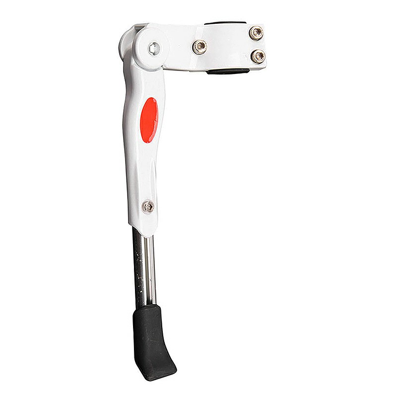 Adjustable Bike Bicycle Cycle Heavy Duty Prop Side Rear Kick Stand - White