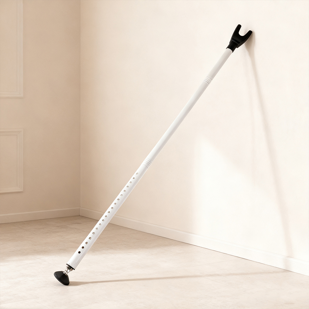 Adjustable Door Handle Home Security Bar Rod Brace Jammer Safety Lock Stopper